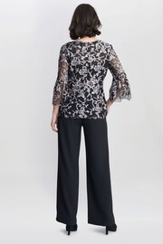 Gina Bacconi Brianna Embroidered Black Blouse - Image 2 of 5