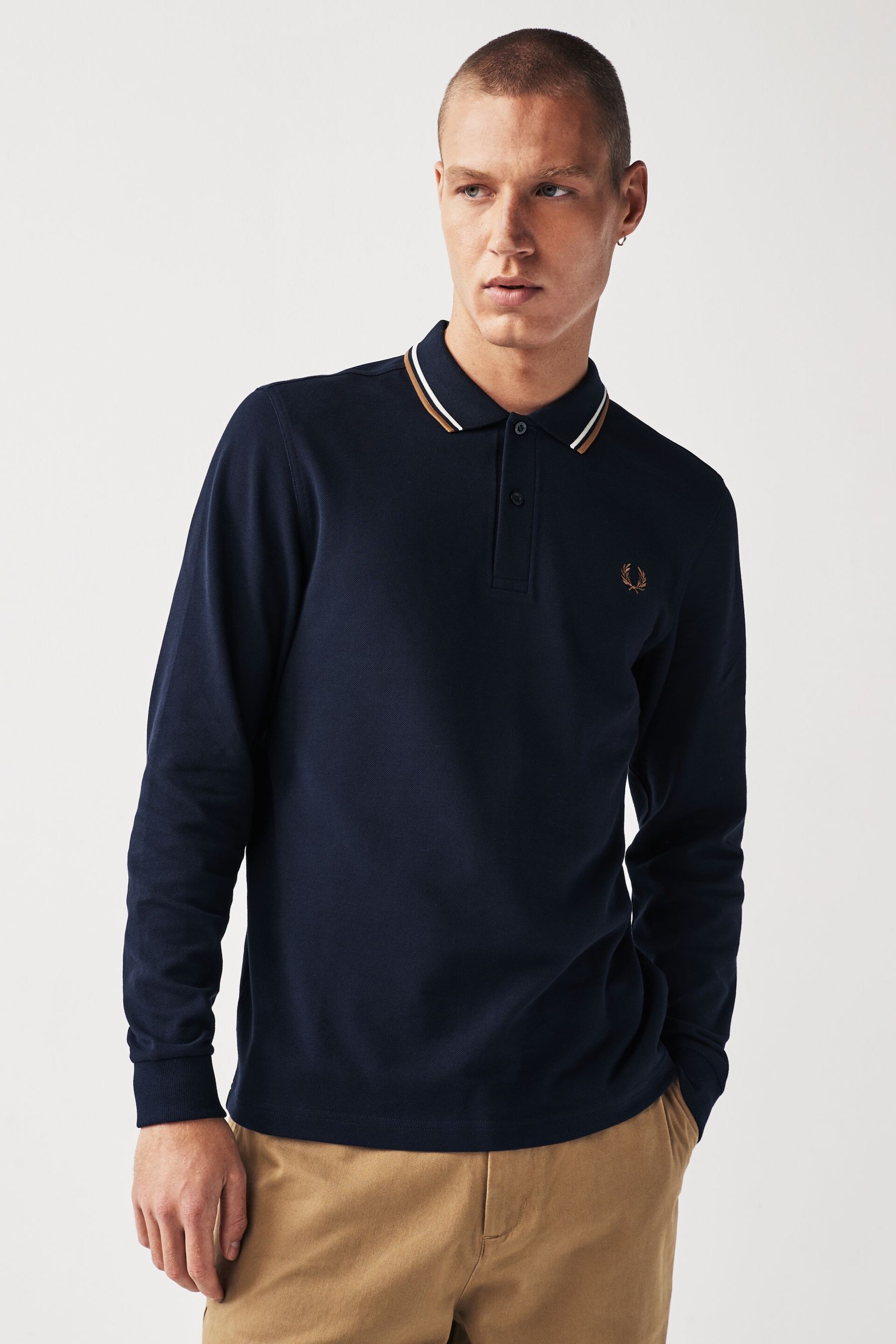 Fred Perry Mens Twin Tipped Polo Shirt - Image 1 of 7