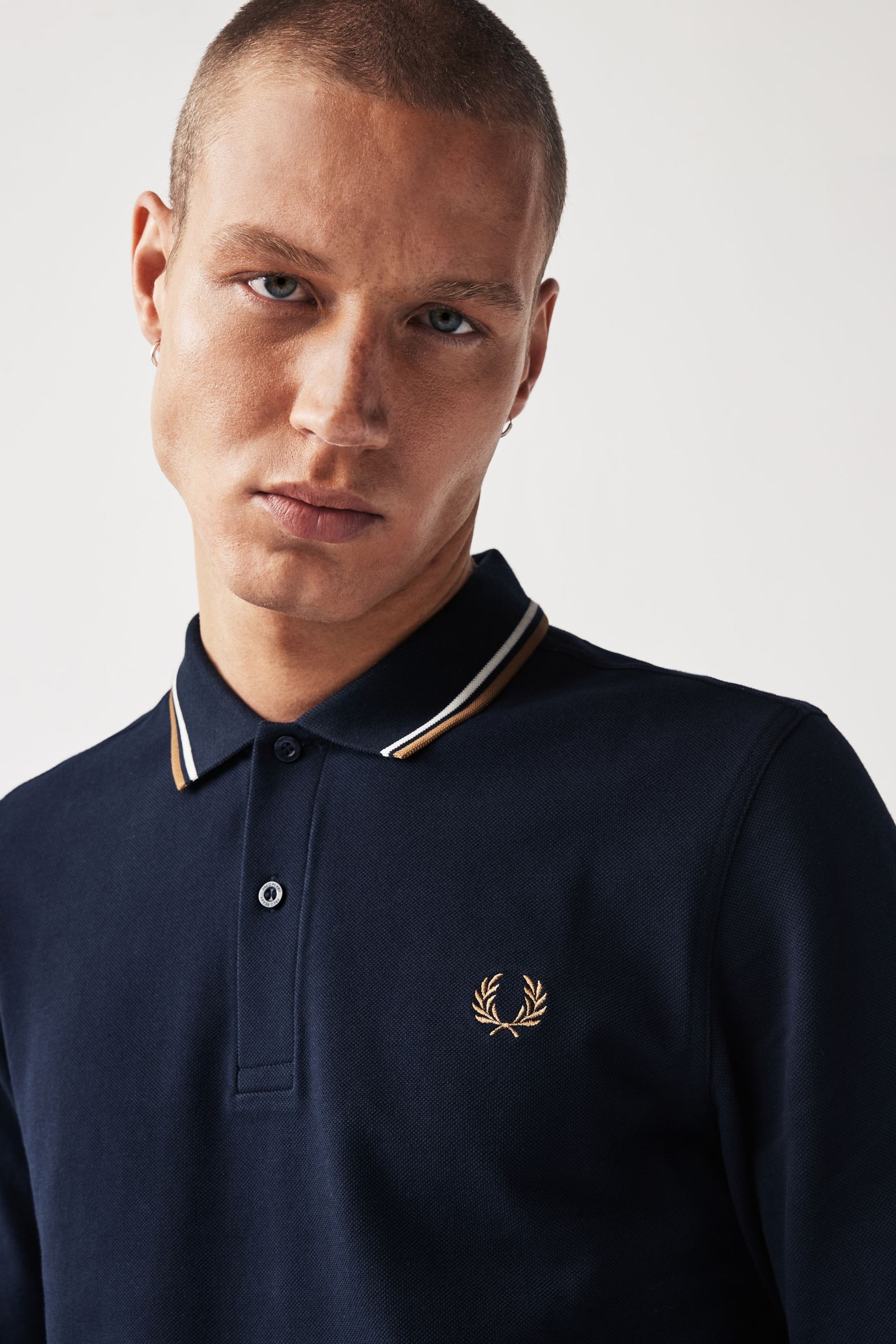 Fred Perry Mens Twin Tipped Polo Shirt - Image 4 of 7