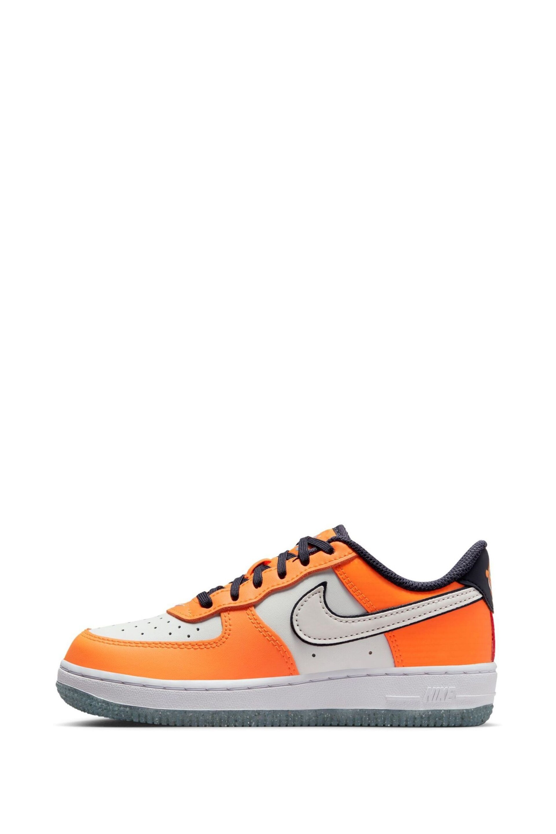 Nike Orange Force 1 Low Junior Trainers - Image 2 of 11