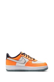 Nike Orange Force 1 Low Junior Trainers - Image 3 of 11