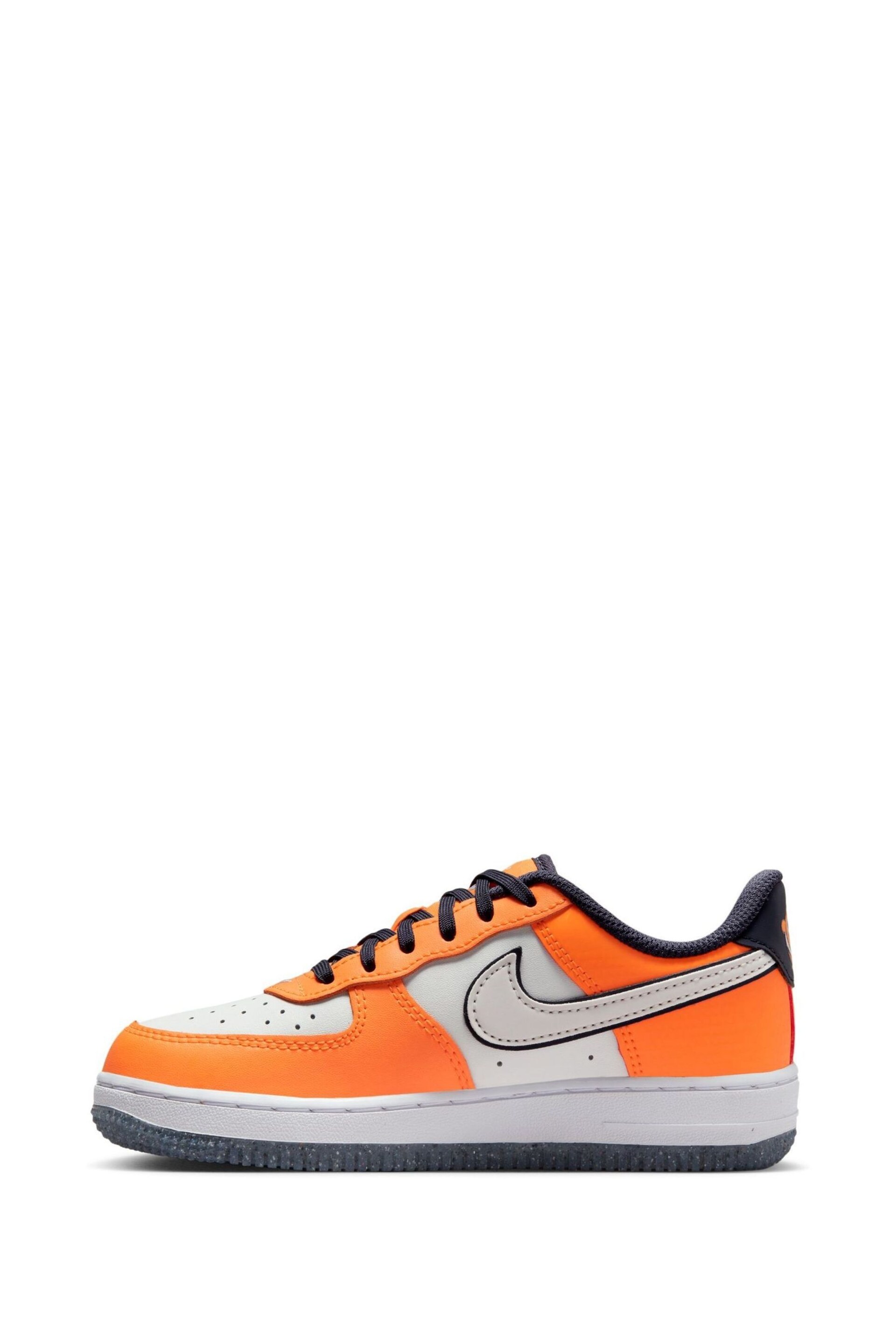Nike Orange Force 1 Low Junior Trainers - Image 4 of 11