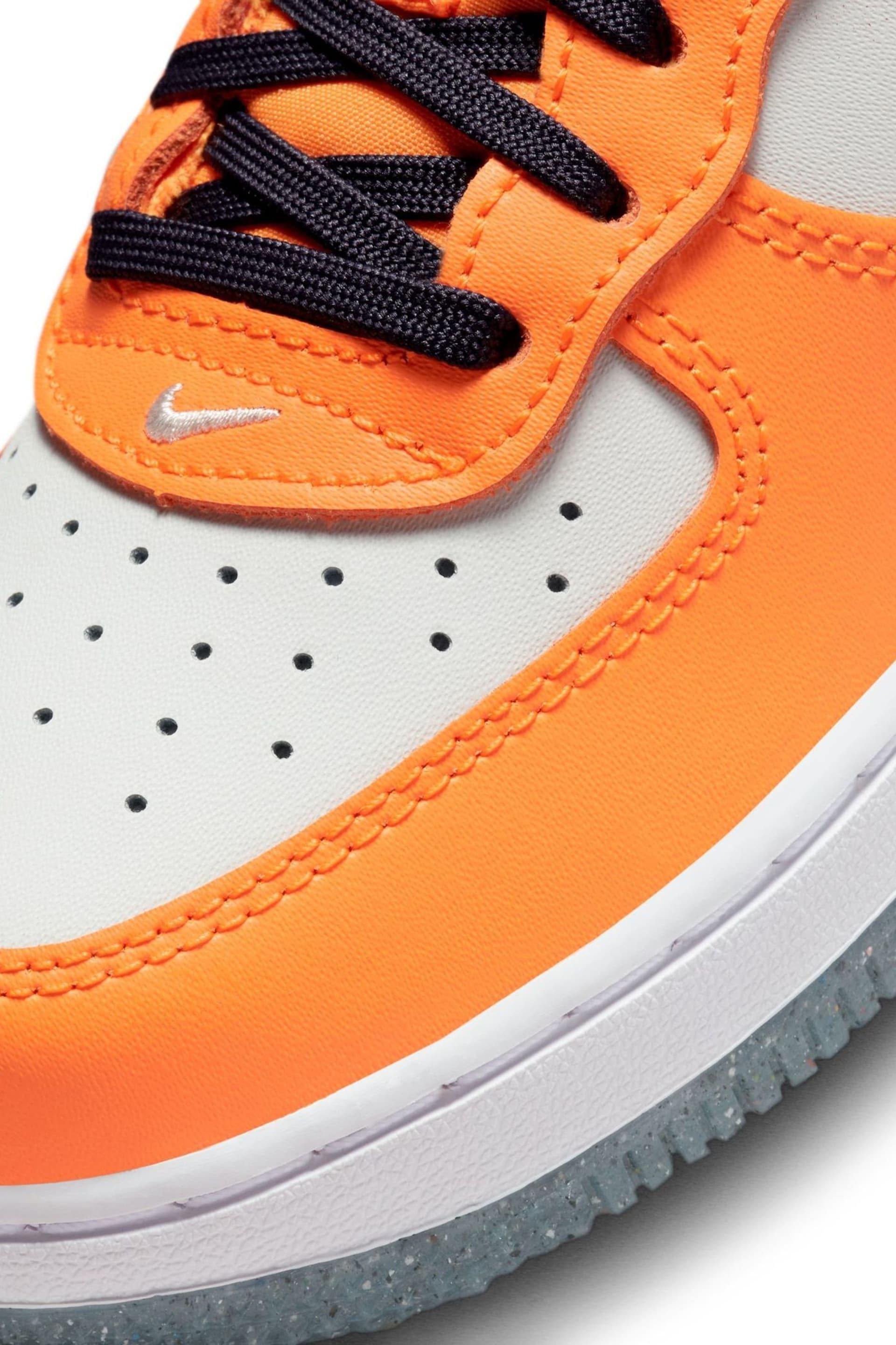 Nike Orange Force 1 Low Junior Trainers - Image 9 of 11