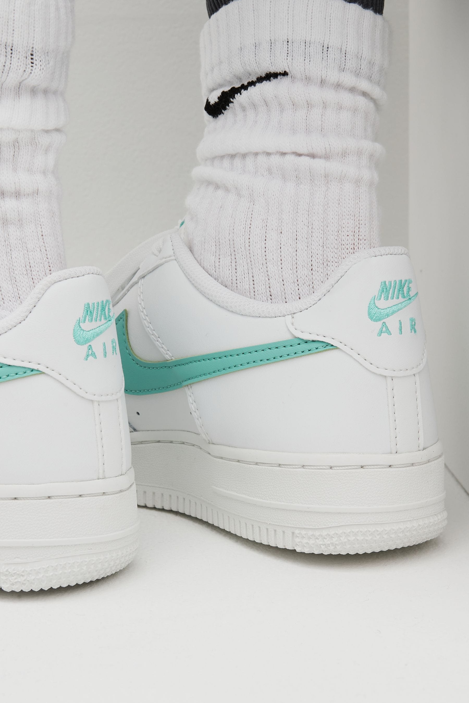 Buy Nike White Green Air Force 1 Youth Trainers from the Next UK online shop