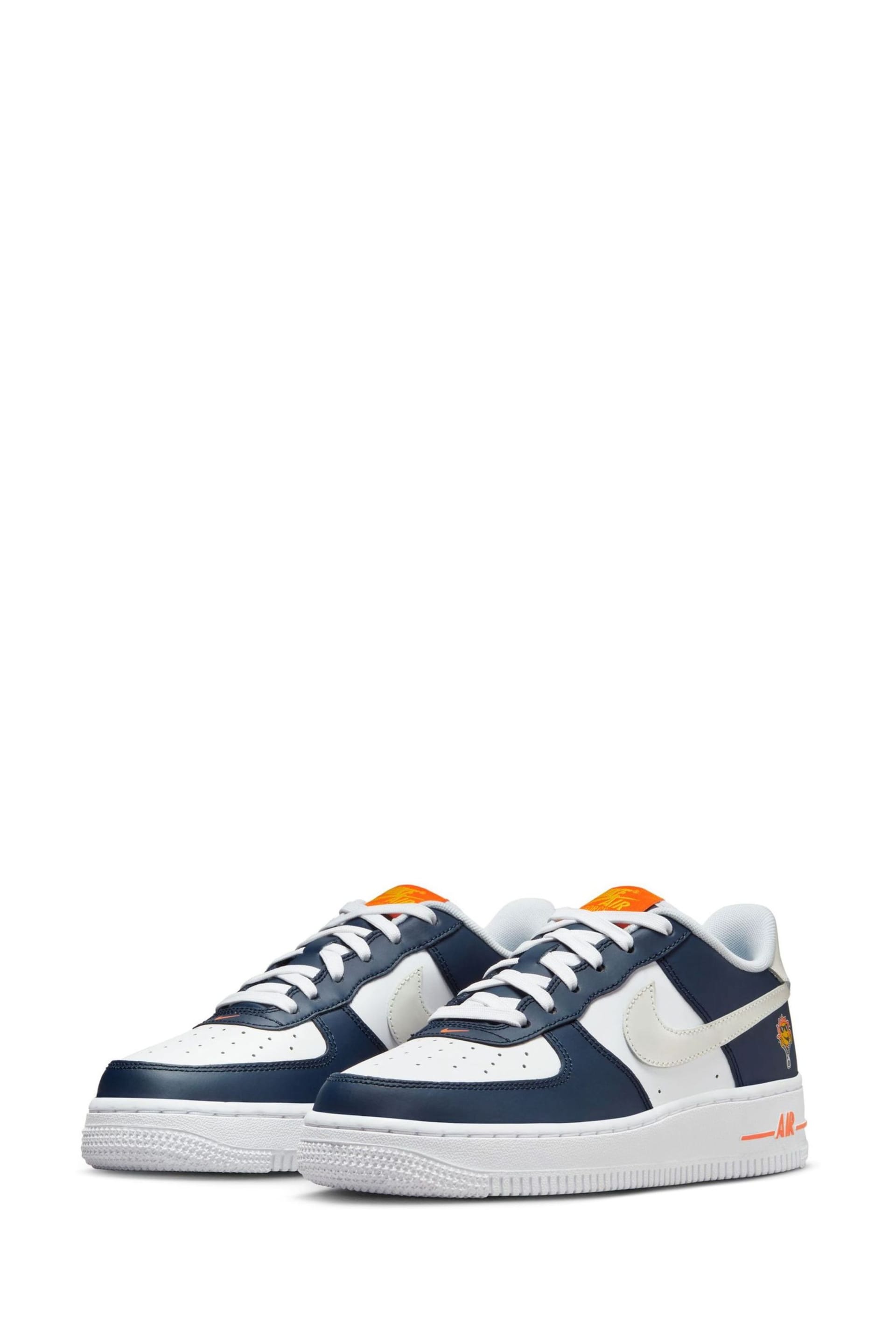 Nike Blue Air Force 1 LV8 2  Youth Trainers - Image 5 of 12