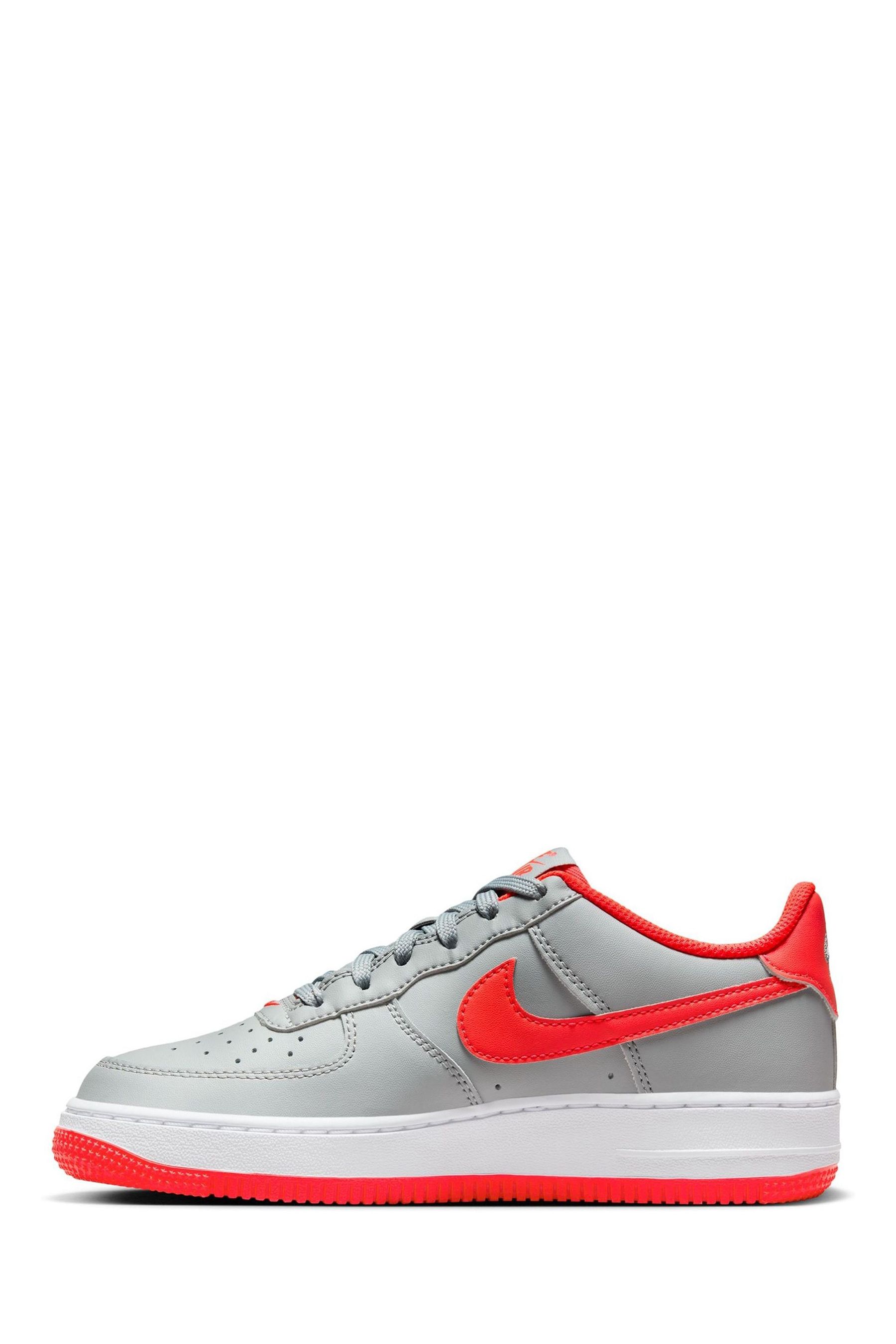Buy Nike Orange Grey Air Force 1 Youth Trainers from Next Luxembourg