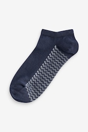 White/Grey/Black Zig Zag 6 Pack Trainer Socks - Image 7 of 9