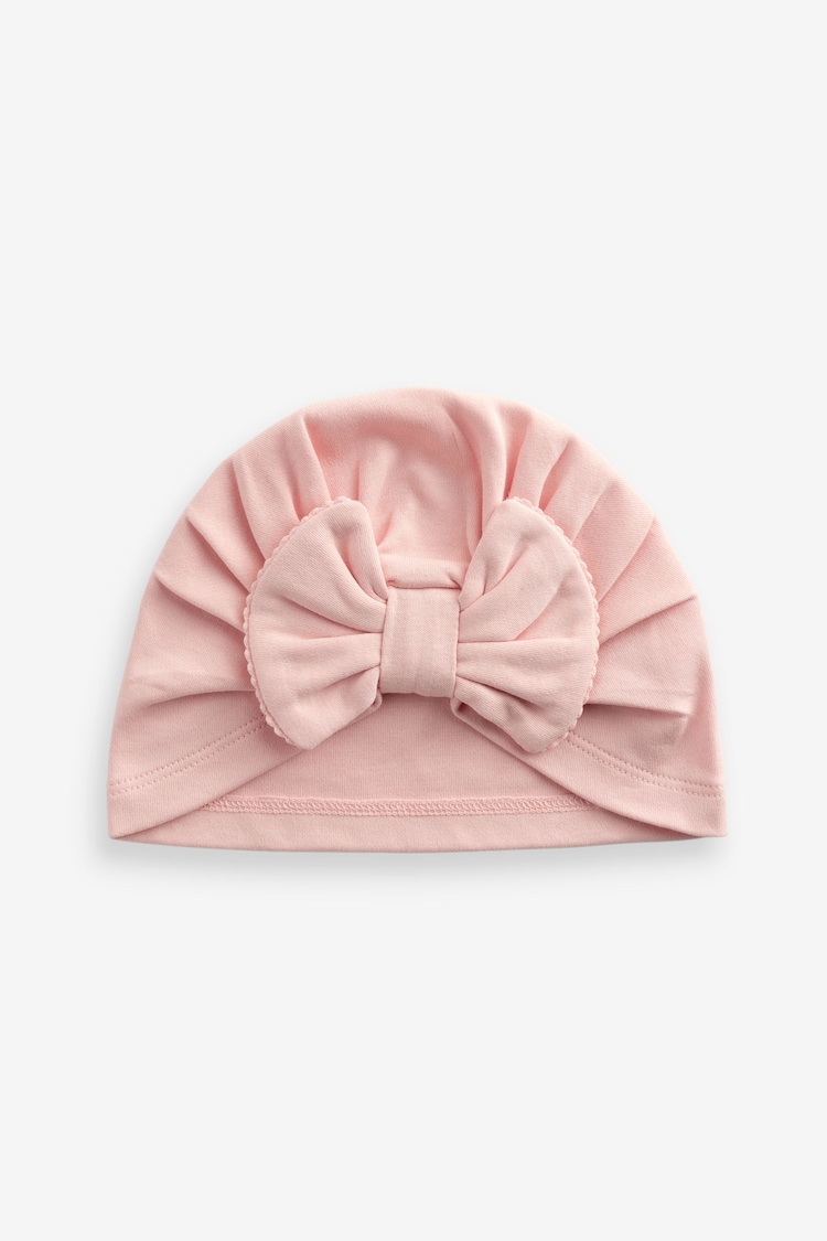 Pink Modern Baby Bow Turban Hats 2 Pack (0-18mths) - Image 3 of 3