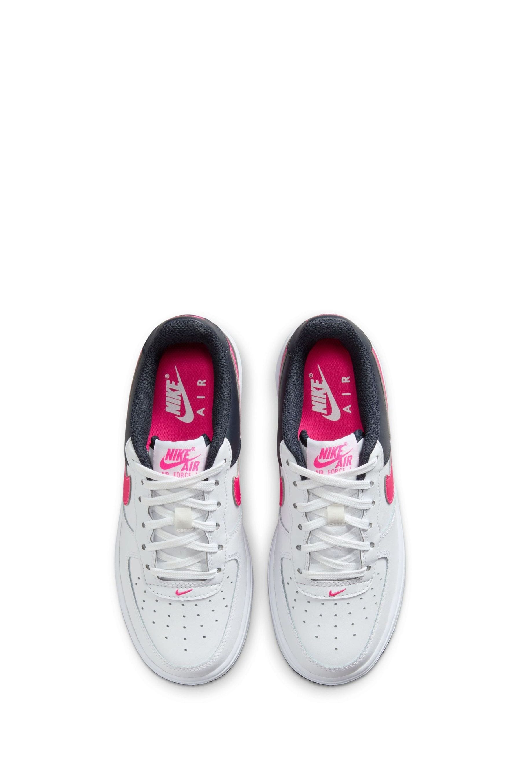 Buy Nike Grey Pink White Air Force 1 Youth Trainers from the Next UK online shop