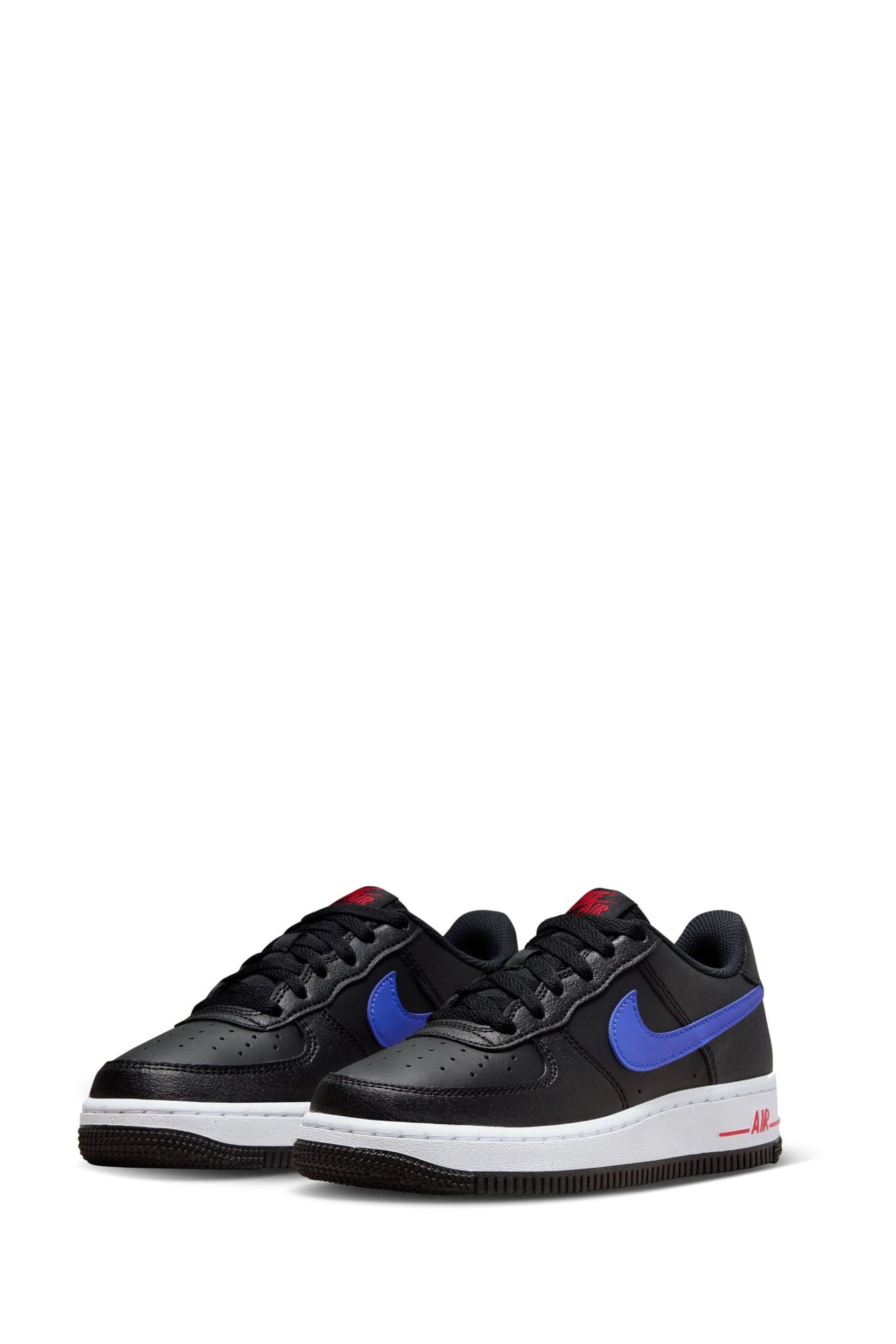 Nike Black/Grey Air Force 1 Next Nature Youth Trainers - Image 3 of 9