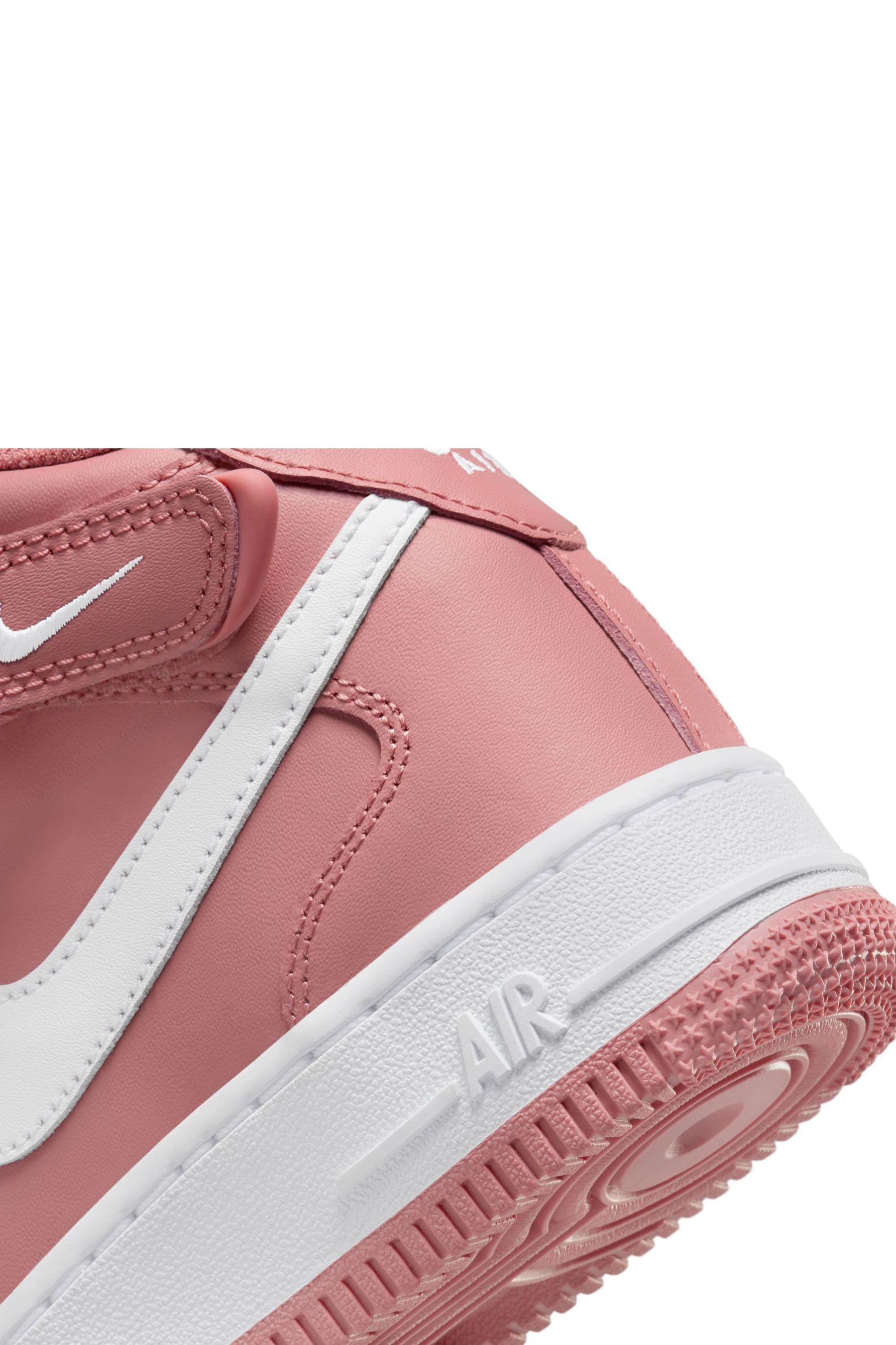 Buy Nike Red Air Force 1 Mid LE Youth Trainers from Next Luxembourg