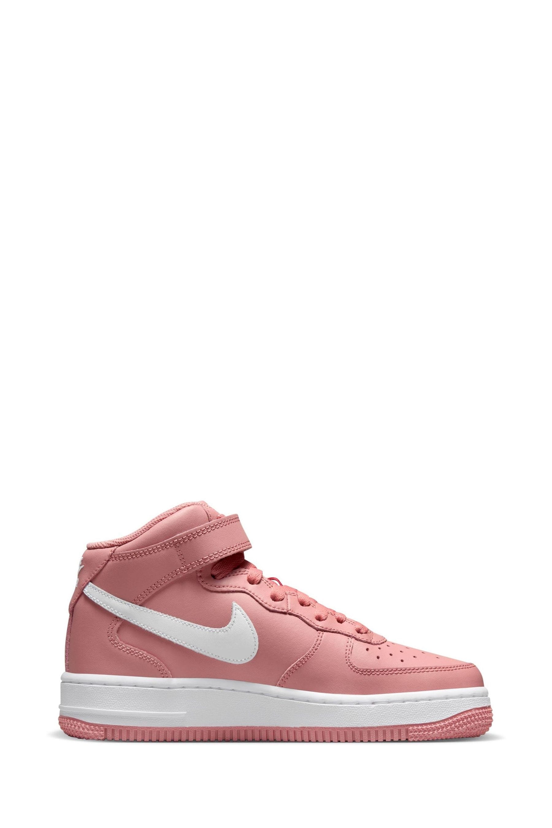 Buy Nike Red Air Force 1 Mid LE Youth Trainers from Next Luxembourg