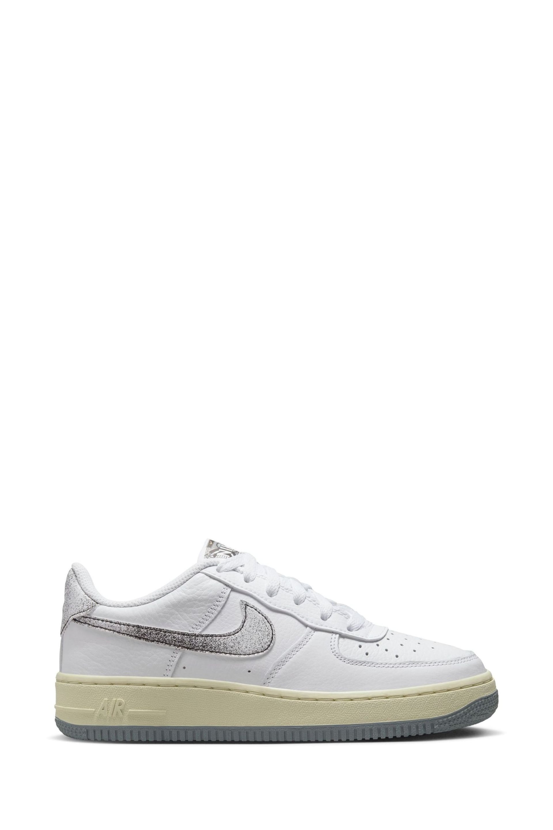 Nike White Air Force 1 LV8 3 Youth Trainers - Image 1 of 12