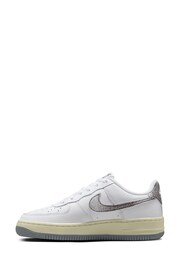 Nike White Air Force 1 LV8 3 Youth Trainers - Image 4 of 12