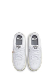 Nike White Air Force 1 LV8 3 Youth Trainers - Image 6 of 12