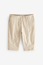 Neutral Linen Blend Cropped Capri Trousers - Image 5 of 6