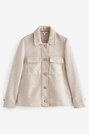 Neutral Boucle Sequin Shacket - Image 5 of 6