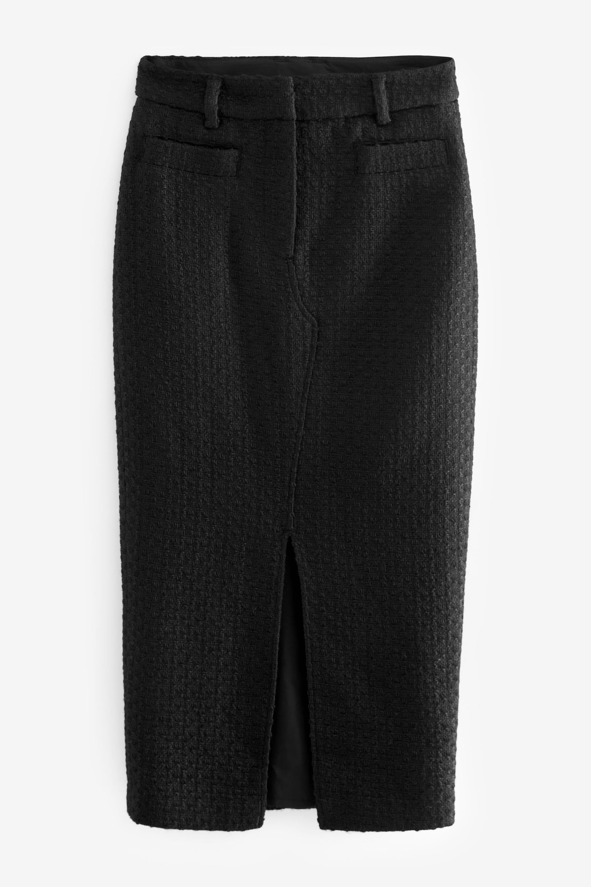 Black Rochelle Humes Boucle Column Skirt - Image 5 of 6