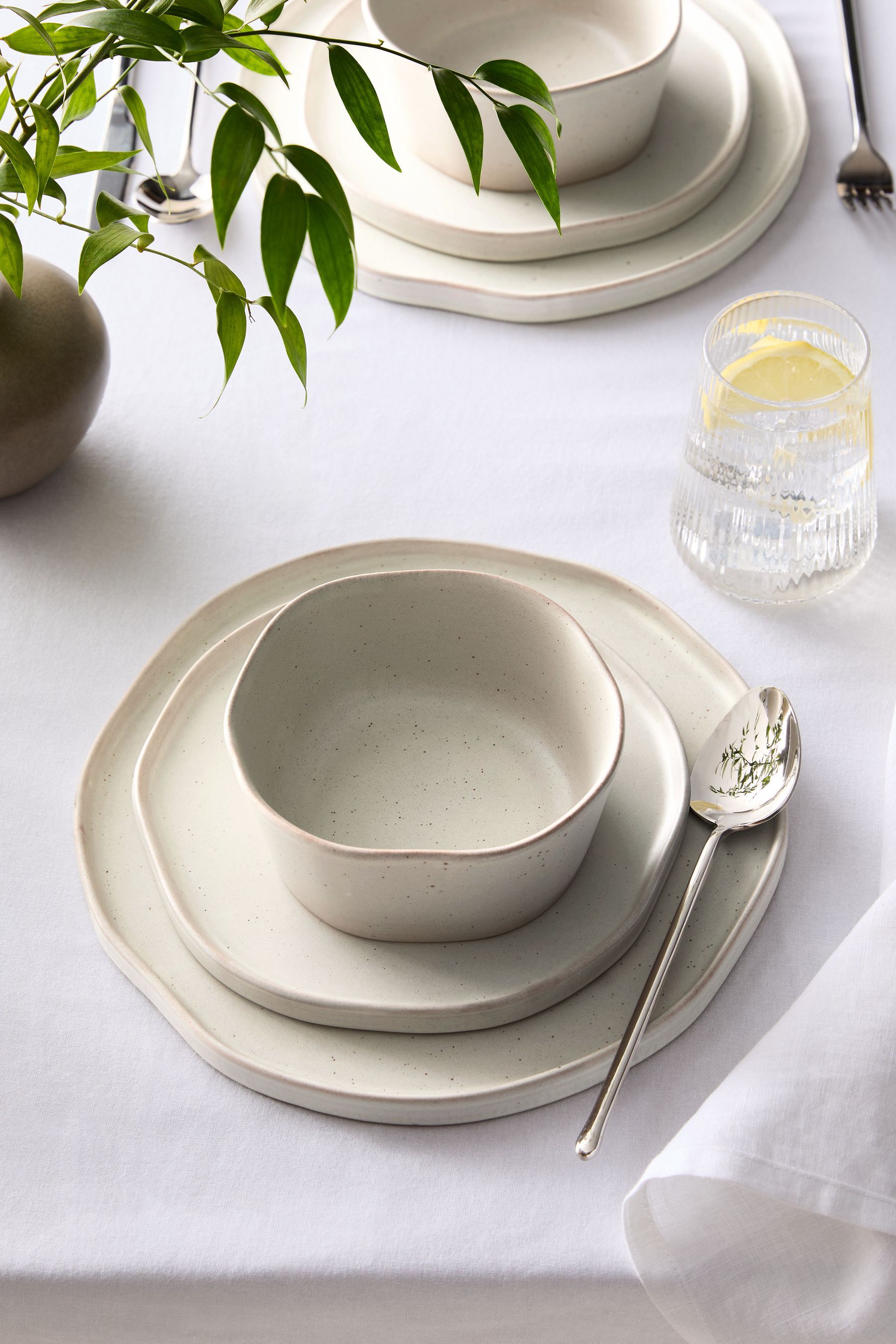 Buy 12 Piece Mist White Lana Dinner Set from the Next UK online shop
