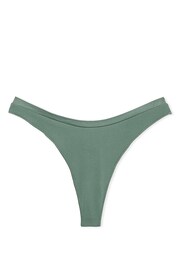 Victoria's Secret PINK Forest Green Thong Seamless Lace Back Knickers - Image 3 of 3