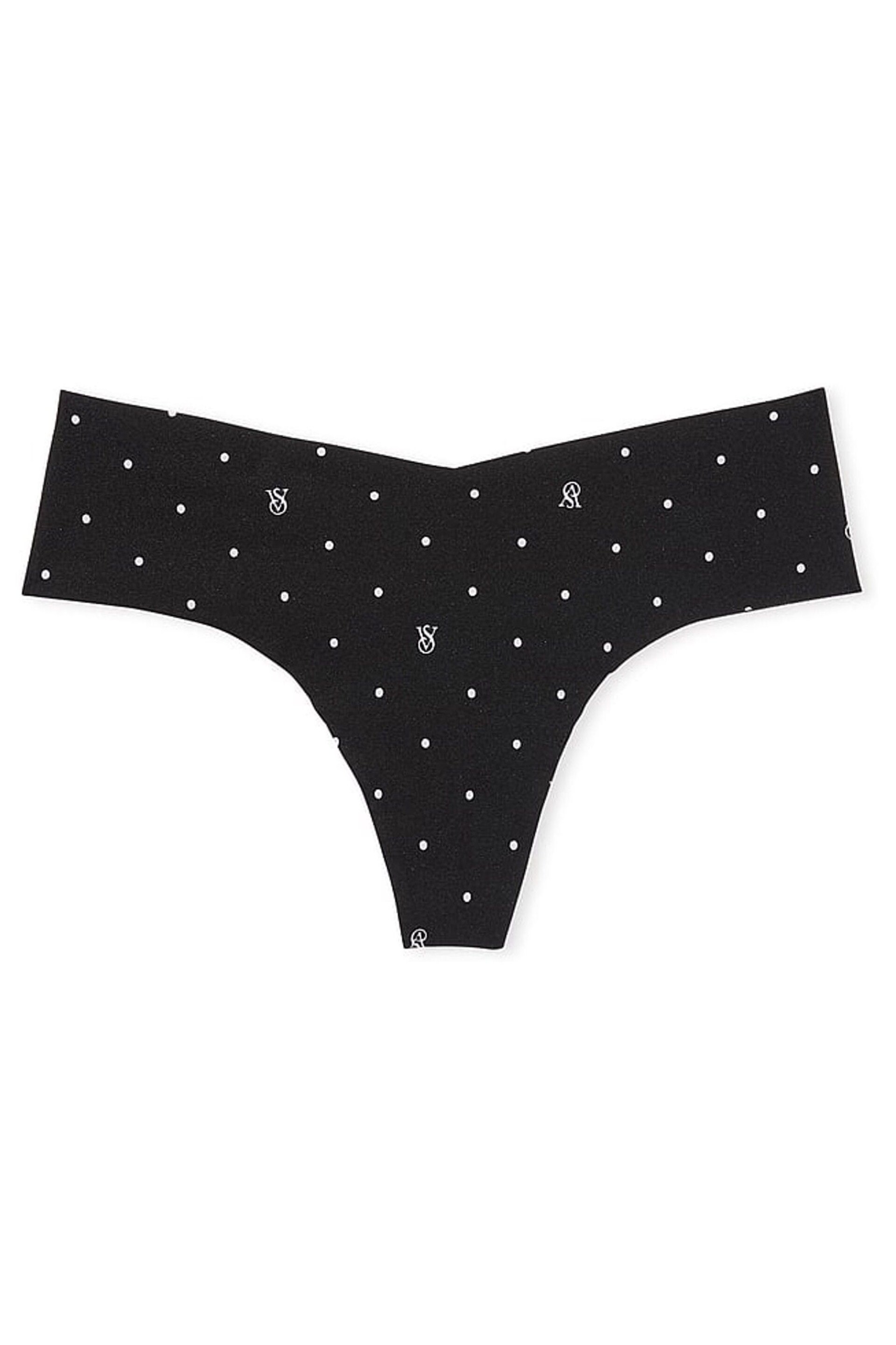 Victoria's Secret Black Dot Logo Thong Knickers - Image 3 of 3