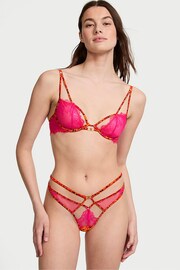 Victoria's Secret Island Vibes Orange High Leg Strappy Thong Knickers - Image 3 of 4