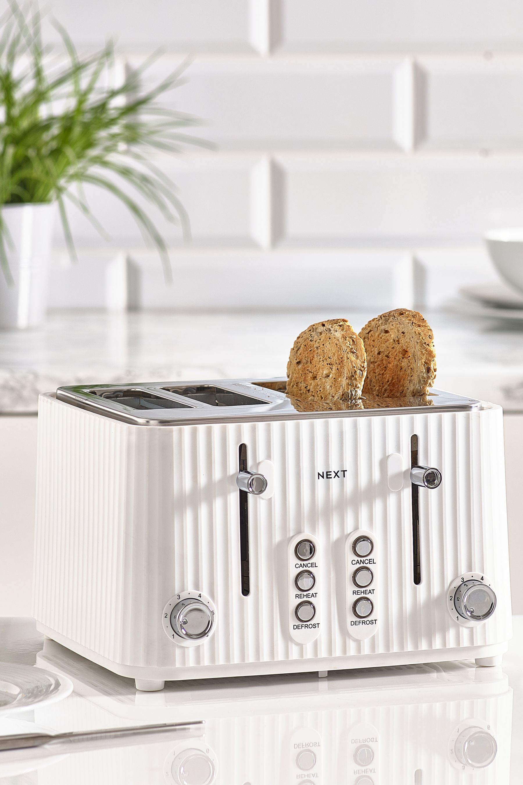 Buy White Sleek 4 Slice Toaster from the Next UK online shop