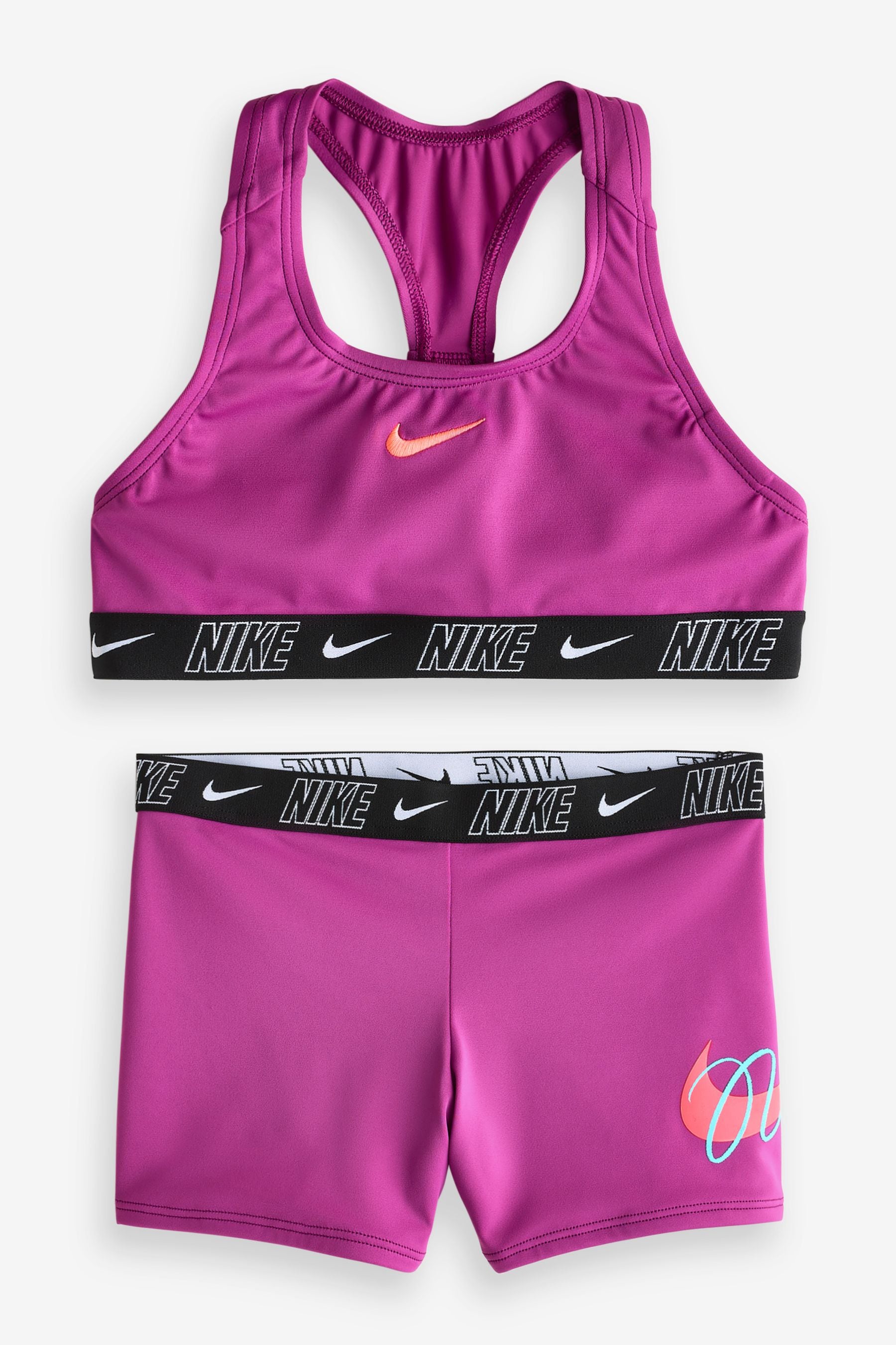 Nike Dark Purple Racerback Bikini Shorts Set