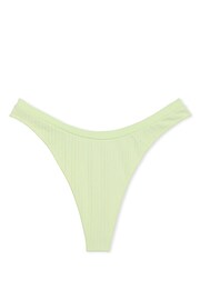 Victoria's Secret PINK Lime Cream Green Denim Thong Knickers - Image 3 of 3