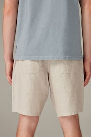 Chalk White Signature Linen Shorts - Image 3 of 10