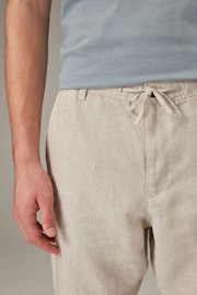 Chalk White Signature Linen Shorts - Image 4 of 10