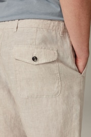 Chalk White Signature Linen Shorts - Image 5 of 10