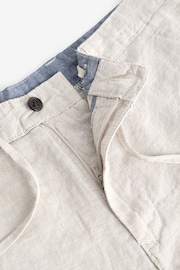 Chalk White Signature Linen Shorts - Image 7 of 10