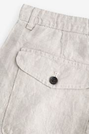 Chalk White Signature Linen Shorts - Image 8 of 10