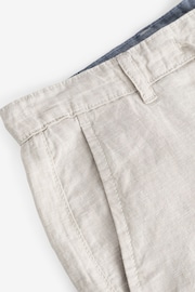 Chalk White Signature Linen Shorts - Image 9 of 10