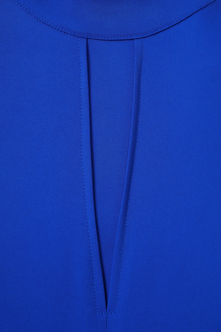 Reiss Cobalt Blue Libby Fitted Asymmetric Midi Dress - Image 6 of 6