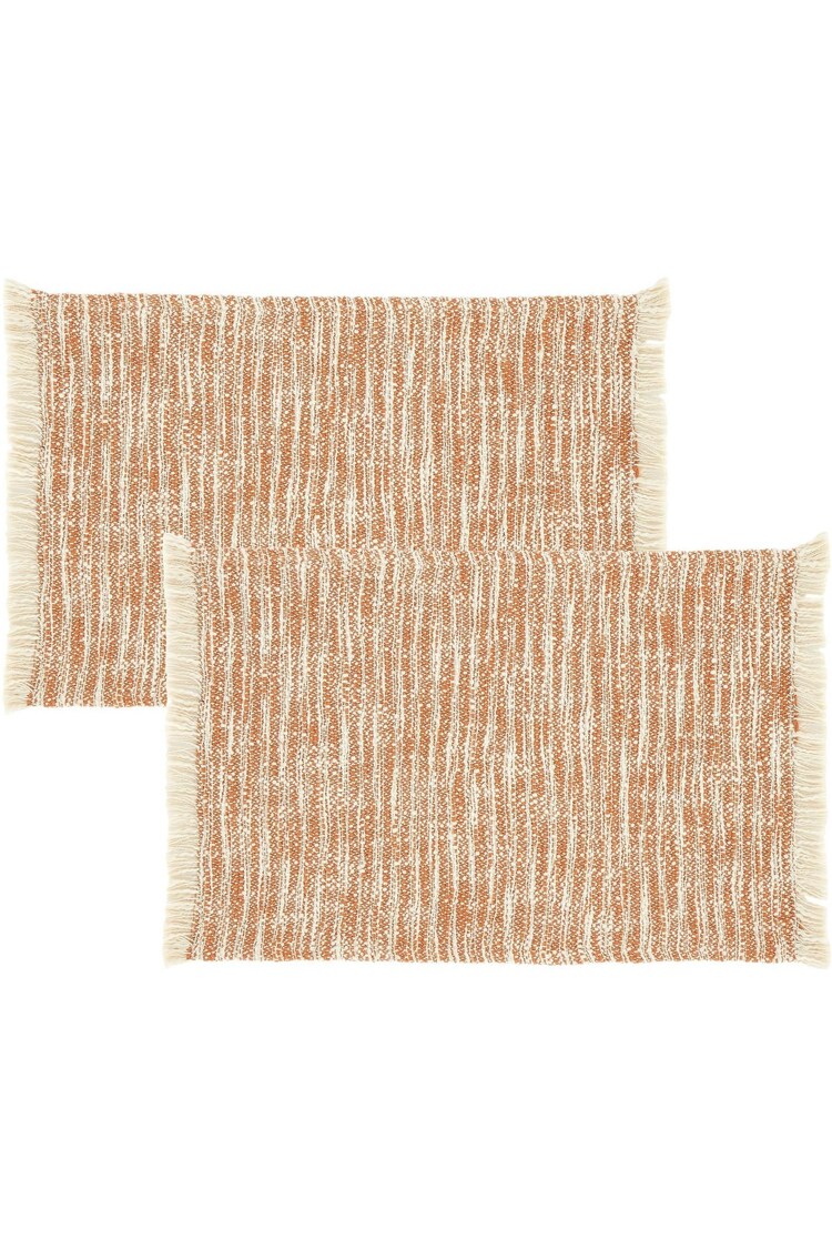 Buy Pineapple Elephant 2 Pack Orange Textured Frayed Edge 100 Cotton