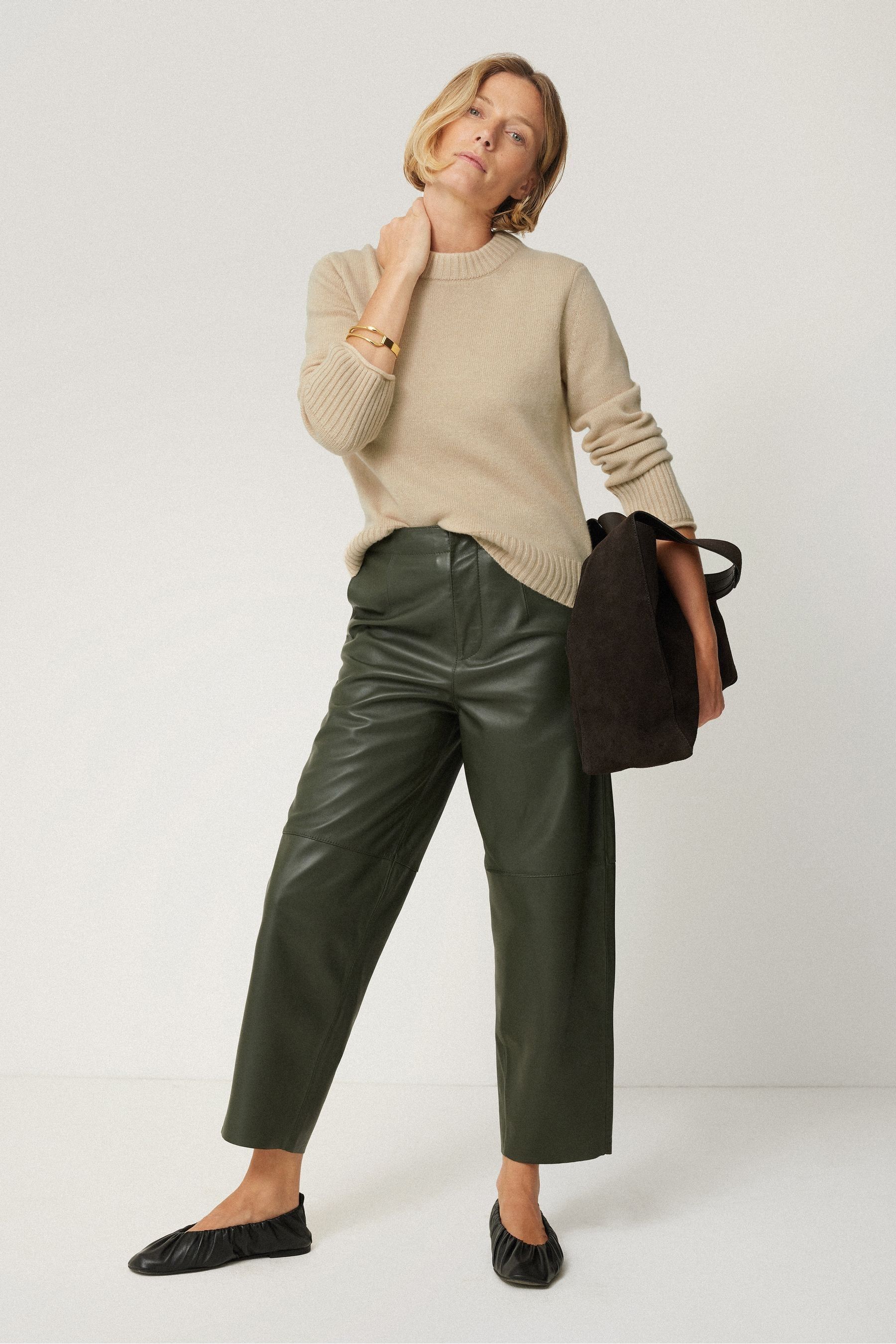 Buy Jigsaw Cream Compact Wool Crew Jumper from Next Australia