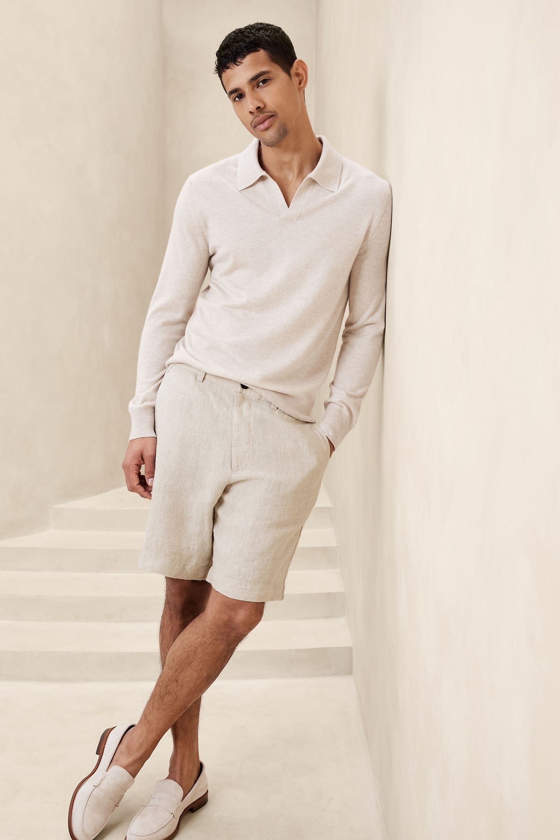Buy Banana Republic Natural Lino 9 Linen Shorts from the Next UK online shop