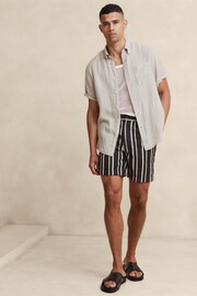 Banana Republic Natural Castelletto Linen Short Sleeve Shirt - Image 1 of 4