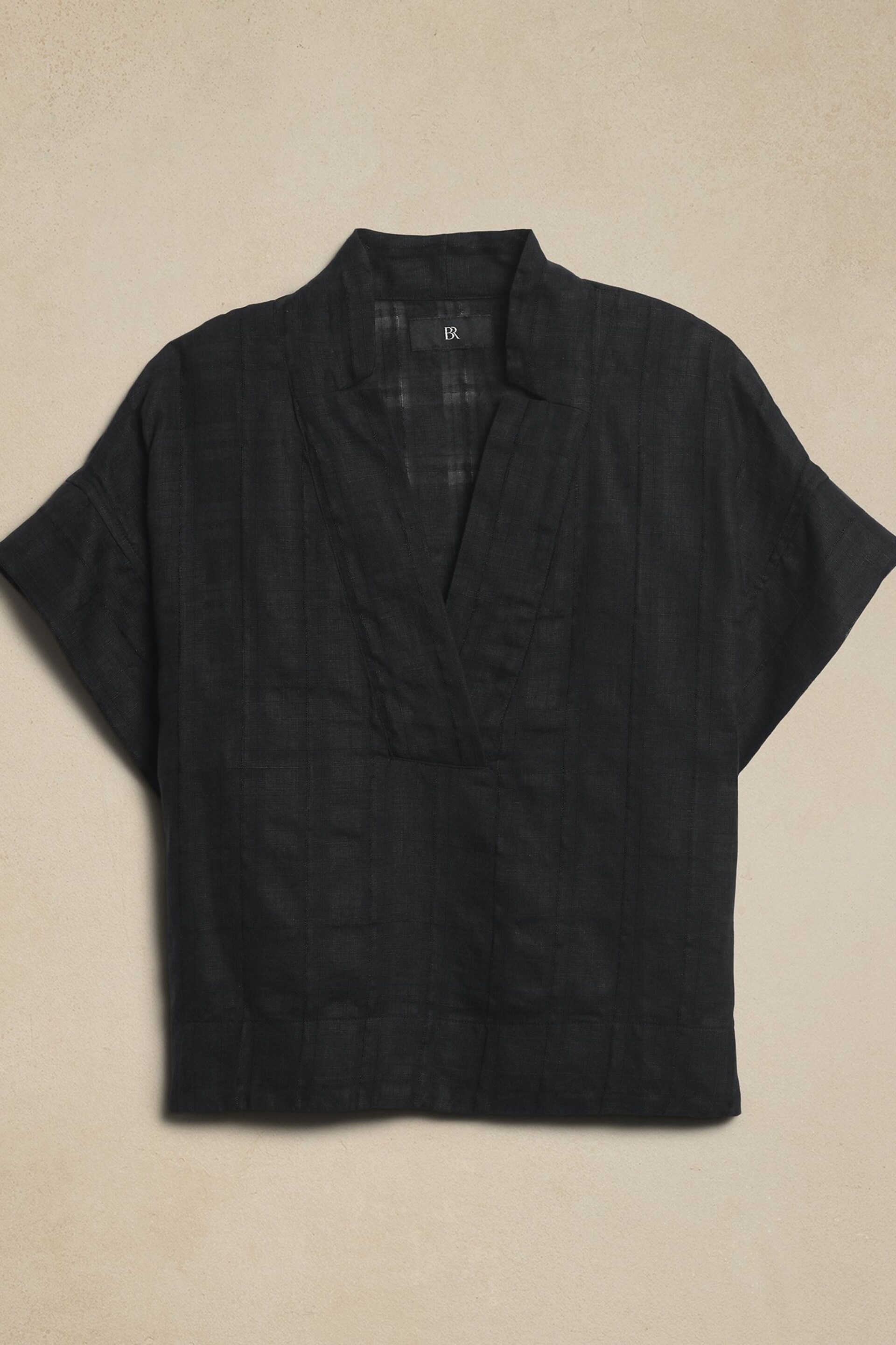 Banana Republic Black Laurel Linen Cotton Top - Image 4 of 4