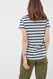 FatFace Blue Natalie Stripe T-Shirt - Image 3 of 6