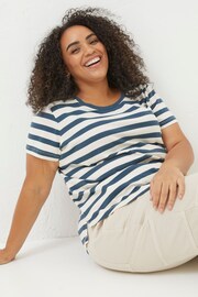 FatFace Blue Natalie Stripe T-Shirt - Image 4 of 6