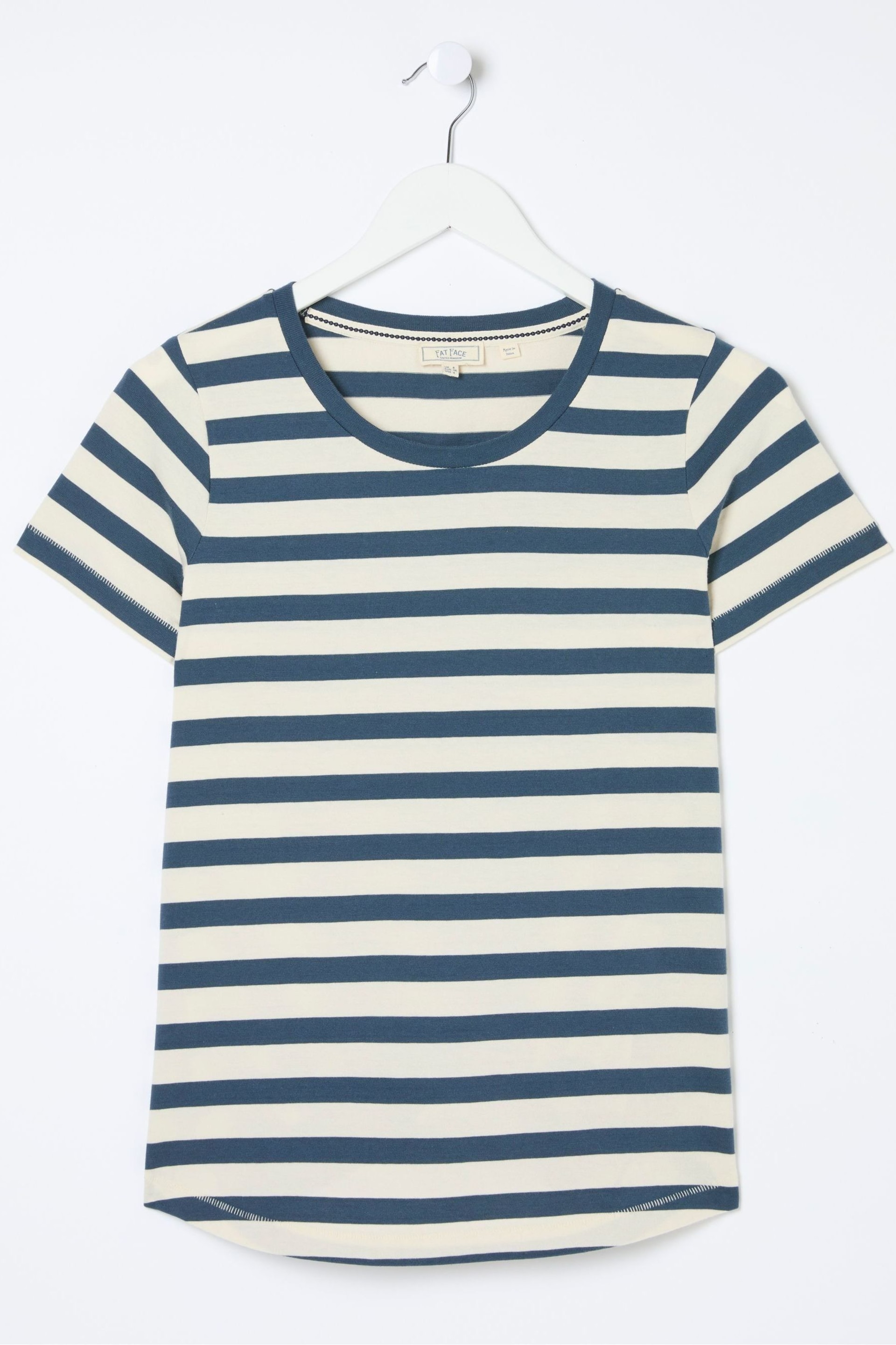 FatFace Blue Natalie Stripe T-Shirt - Image 6 of 6