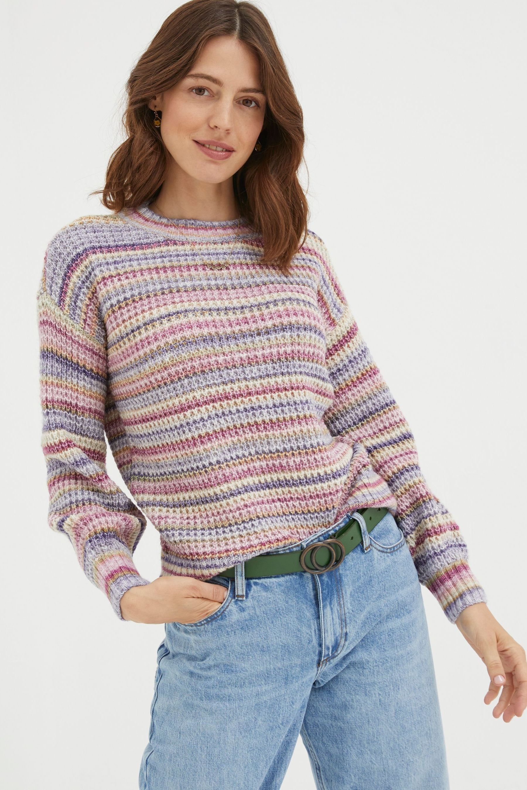 Fat face striped jumper cheap