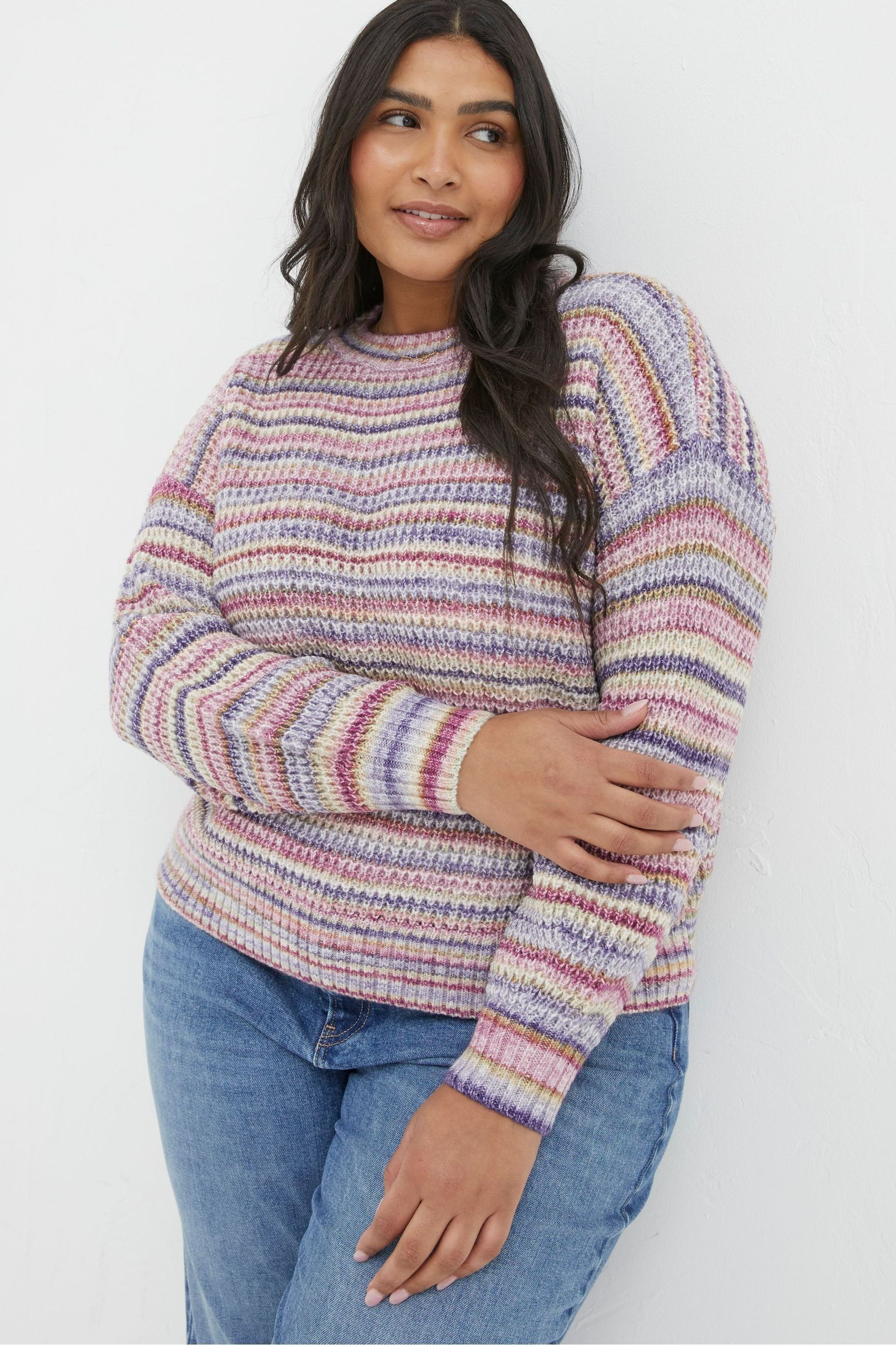 Buy FatFace Pink Camille Stripe Jumper from Next Germany
