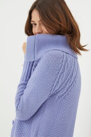 FatFace Blue Raya Collared Cardigan - Image 3 of 5