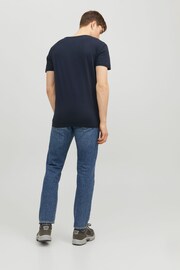 JACK & JONES Blue Short Sleeve Logo T-Shirt - Image 3 of 6