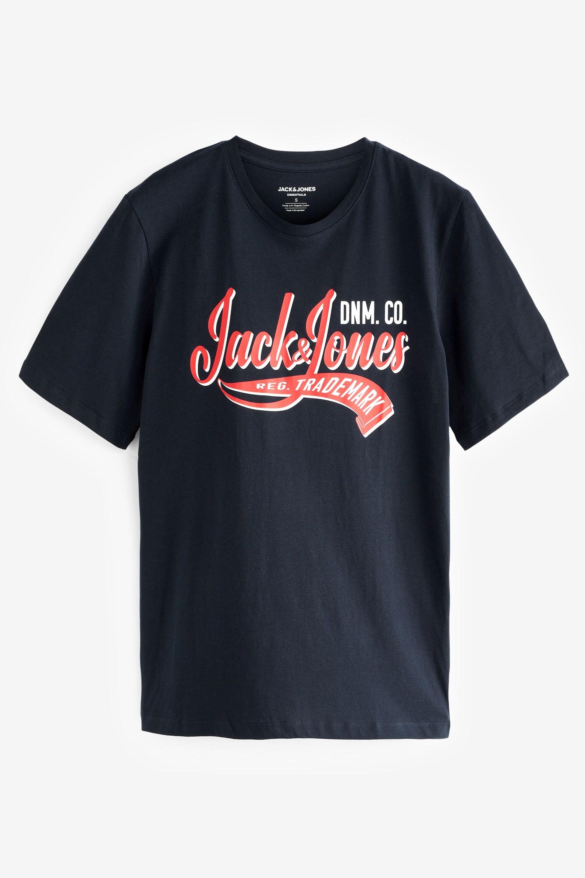 JACK & JONES Blue Short Sleeve Logo T-Shirt - Image 5 of 6