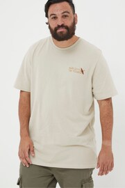 FatFace Natural Away With The Fishes T-Shirt - Image 3 of 7